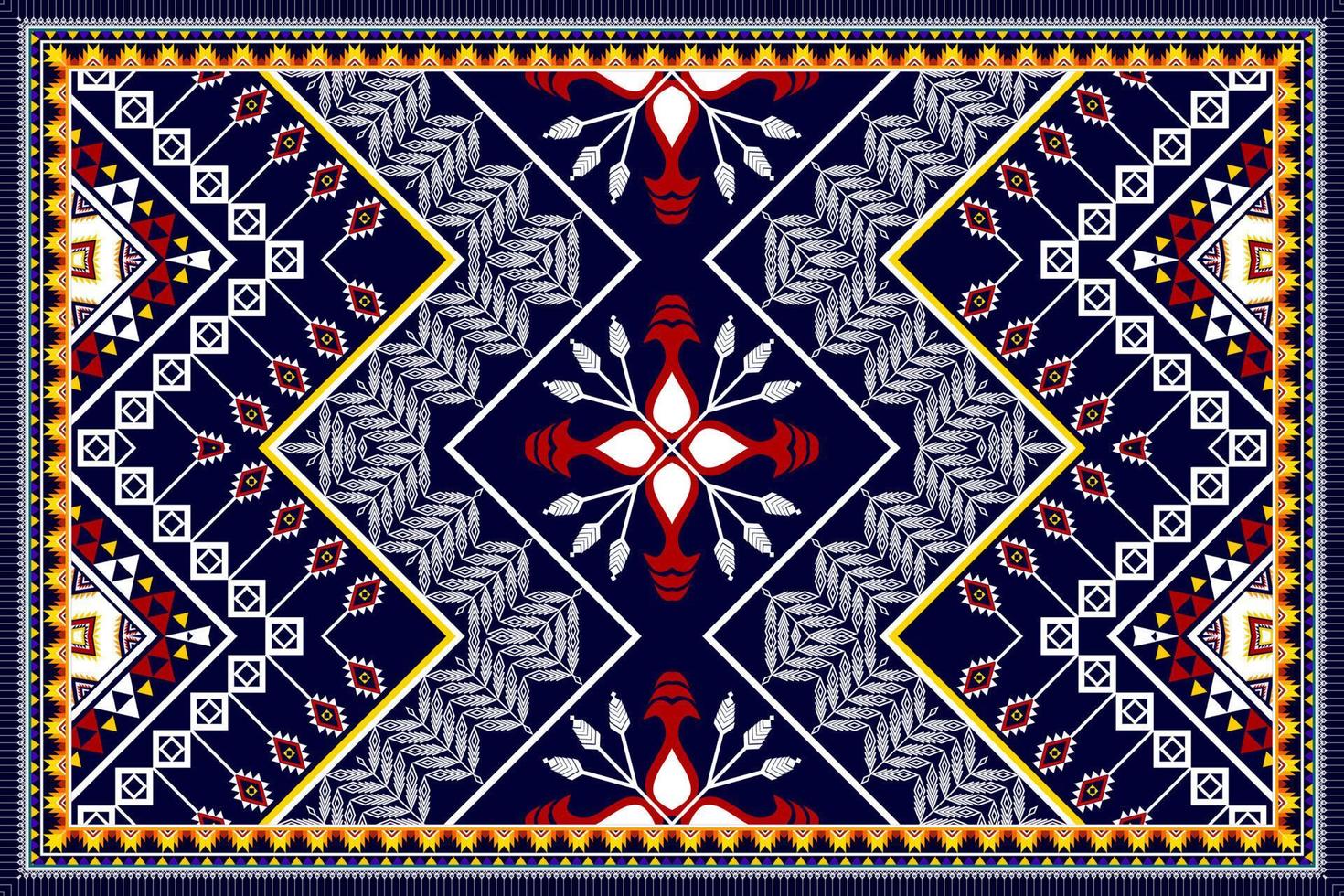 abstraktes geometrisches ethnisches Musterdesign. aztekischer Stoff Teppich Mandala Ornament ethnische Chevron Textildekoration Tapete. Stammes-Boho-gebürtiger ethnischer traditioneller Stickerei-Vektorhintergrund vektor