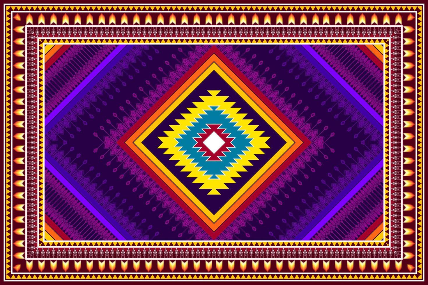 abstrakt geometrisk etnisk mönsterdesign. Aztec tyg matta mandala prydnad etnisk chevron textil dekoration tapeter. tribal boho infödda etniska traditionella broderi vektor bakgrund