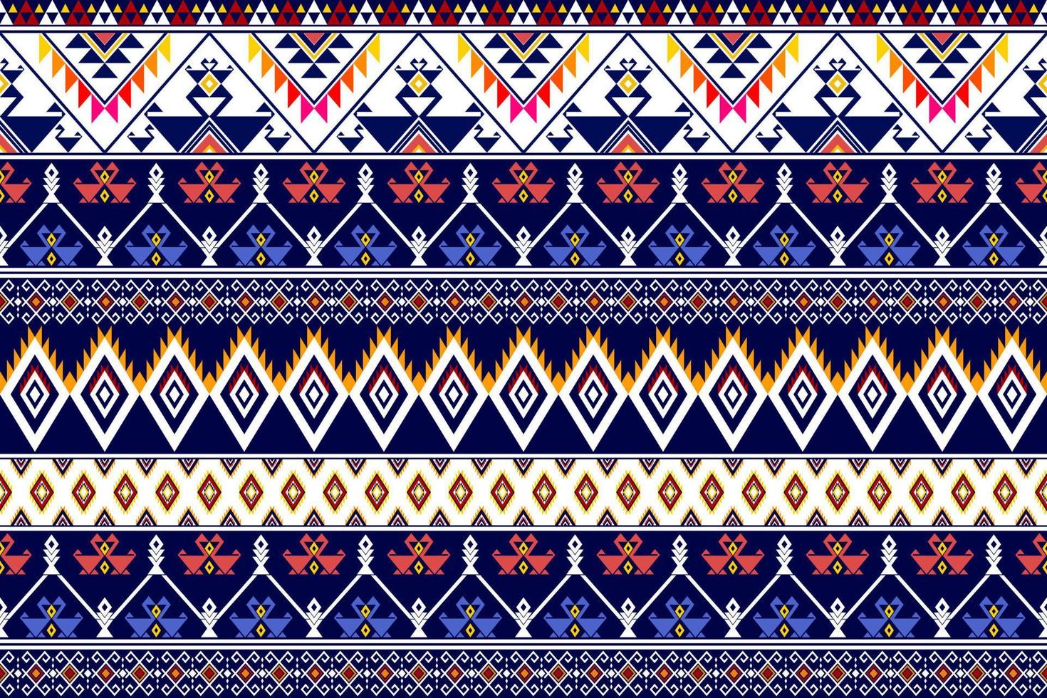 abstraktes geometrisches ethnisches Musterdesign. aztekischer Stoff Teppich Mandala Ornament ethnische Chevron Textildekoration Tapete. Stammes-Boho-gebürtiger ethnischer traditioneller Stickerei-Vektorhintergrund vektor