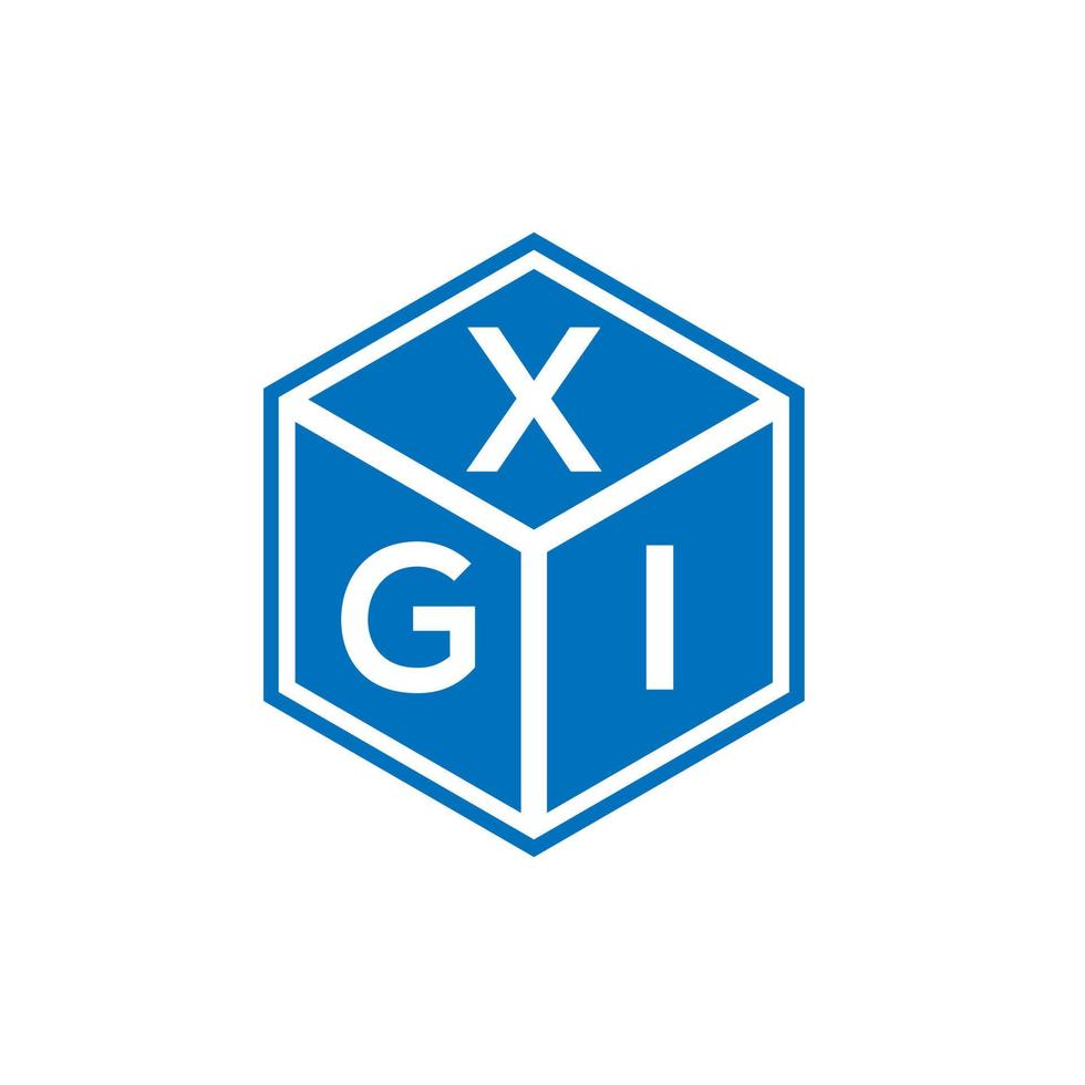 xgi-Buchstaben-Logo-Design auf weißem Hintergrund. xgi kreative Initialen schreiben Logo-Konzept. XGI-Buchstaben-Design. vektor