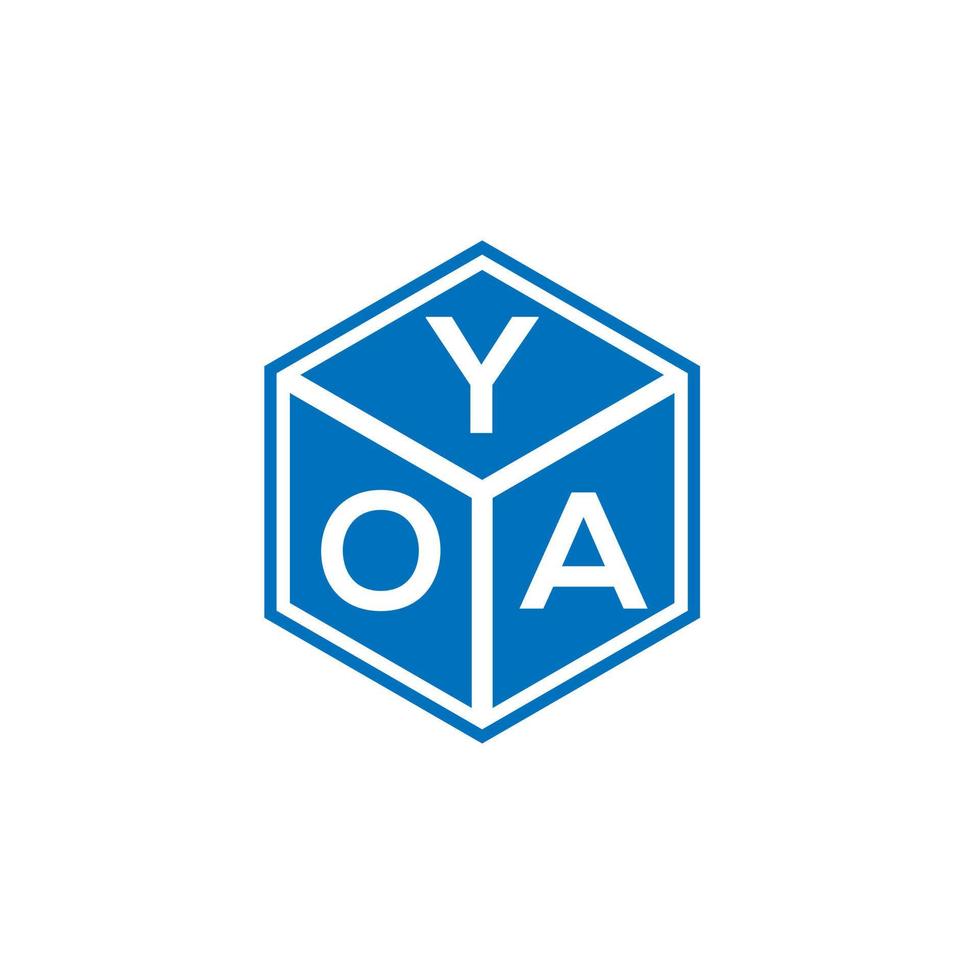 yoa brev logotyp design på vit bakgrund. yoa kreativa initialer bokstavslogotyp koncept. yoa bokstavsdesign. vektor