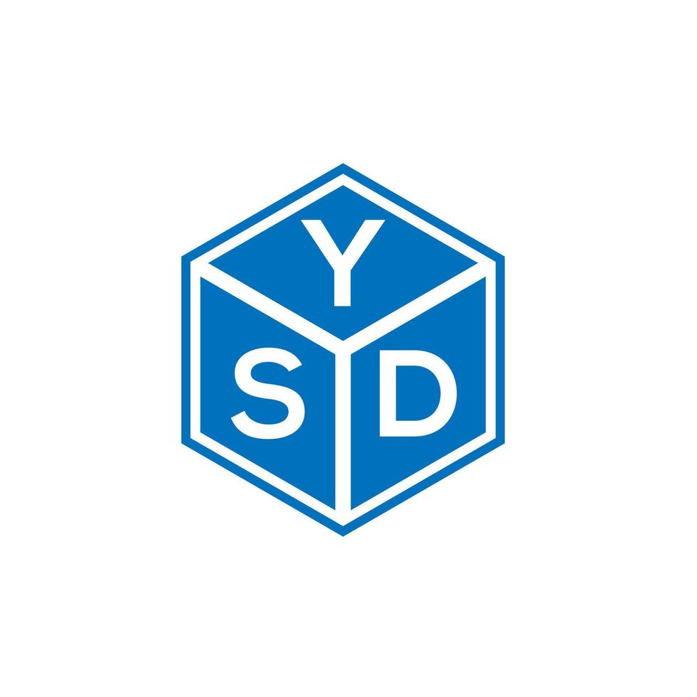 YSD-Brief-Logo-Design auf weißem Hintergrund. ysd kreatives Initialen-Buchstaben-Logo-Konzept. YSD-Briefgestaltung. vektor