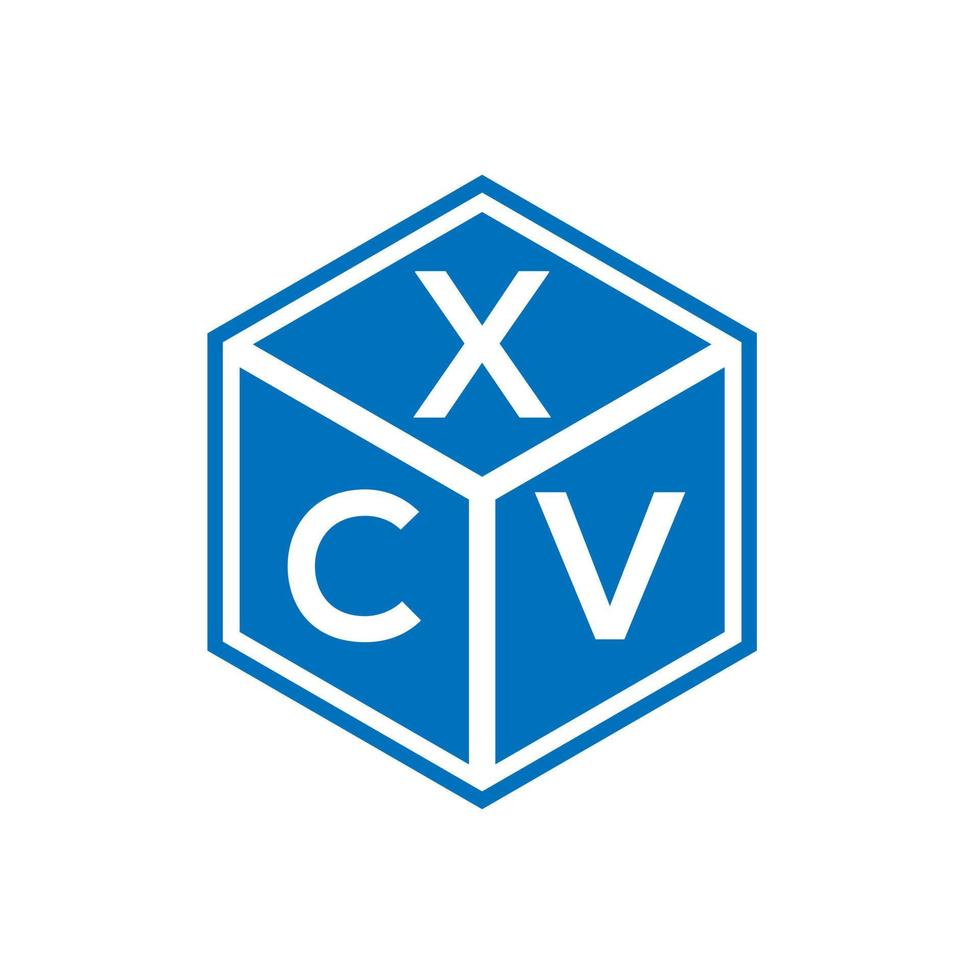 xcv-Brief-Logo-Design auf weißem Hintergrund. xcv kreative Initialen schreiben Logo-Konzept. xcv Briefgestaltung. vektor