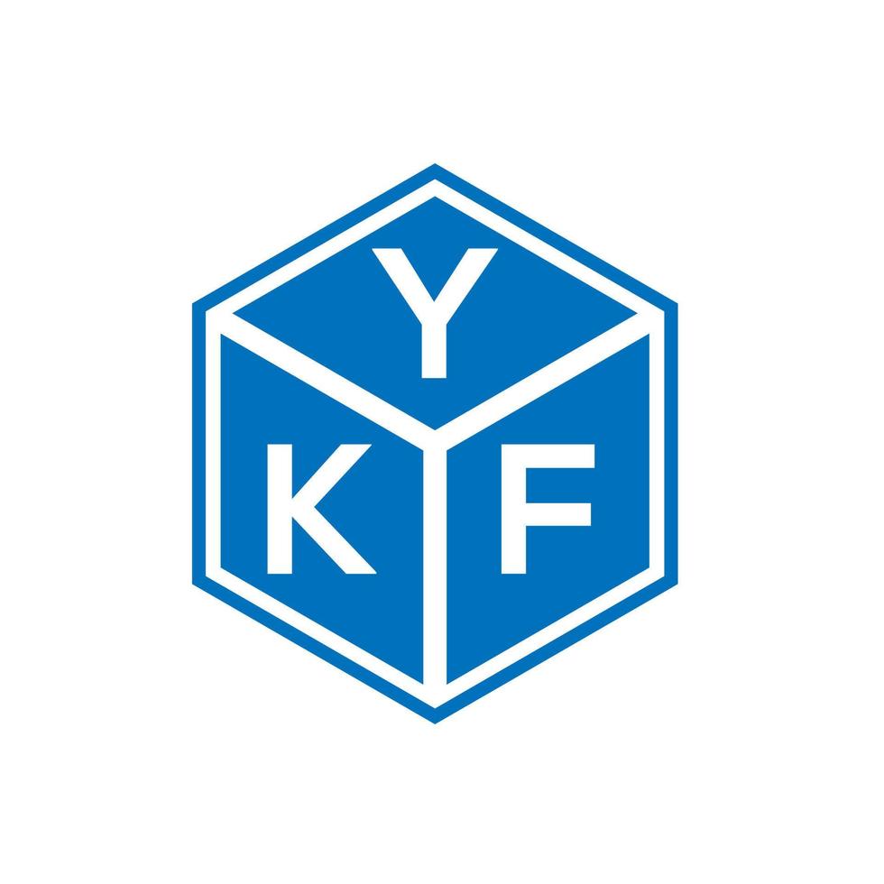 Ykf-Brief-Logo-Design auf weißem Hintergrund. ykf kreative Initialen schreiben Logo-Konzept. ykf Briefgestaltung. vektor