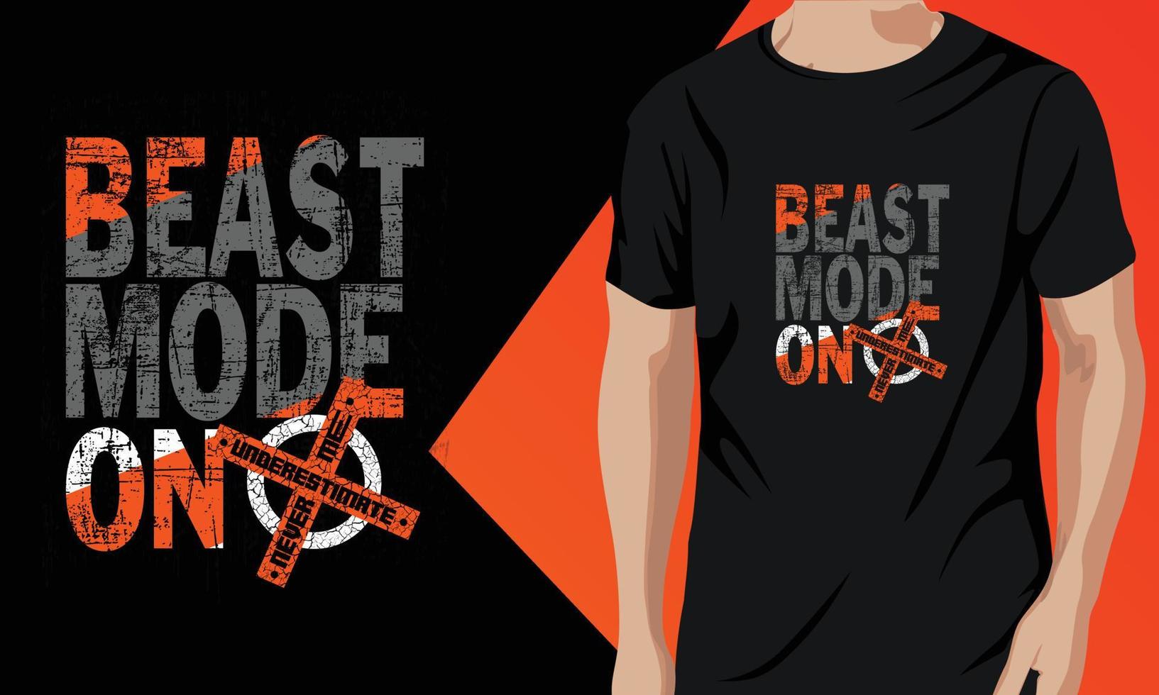 Beast Mode Print Design Vektorgrafik-Ressource vektor