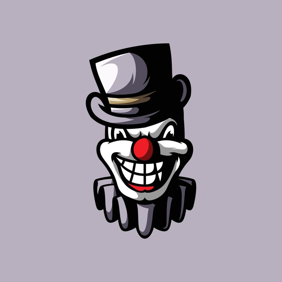 clown maskot design vektor