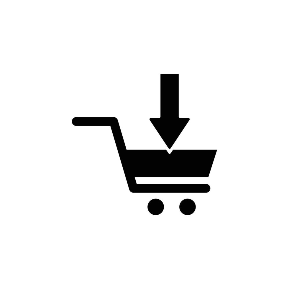 online shopping ikon. lämplig för shopping symbol. glyfikon stil. silhuett. enkel design redigerbar. designmall vektor