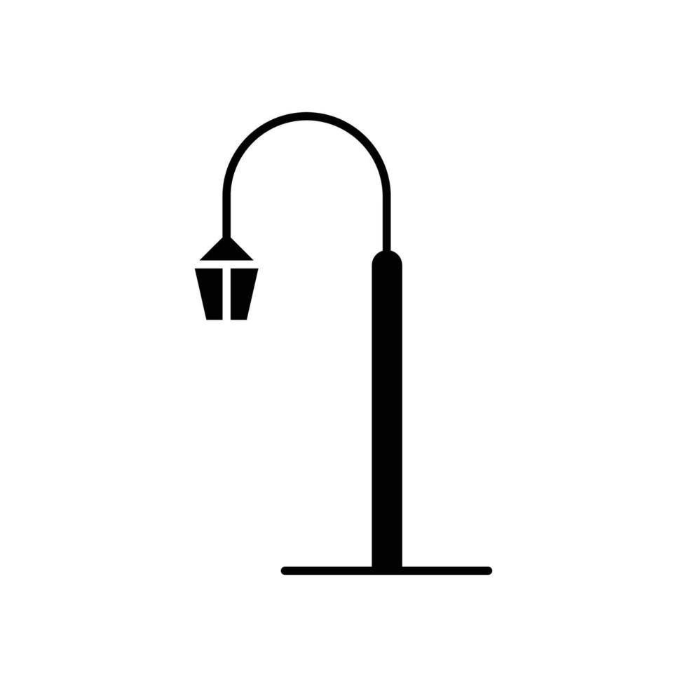 Symbol für Gartenlampe. Glyphen-Symbolstil. Silhouette. geeignet für Gartensymbol. einfaches Design editierbar. Design-Vorlagenvektor vektor