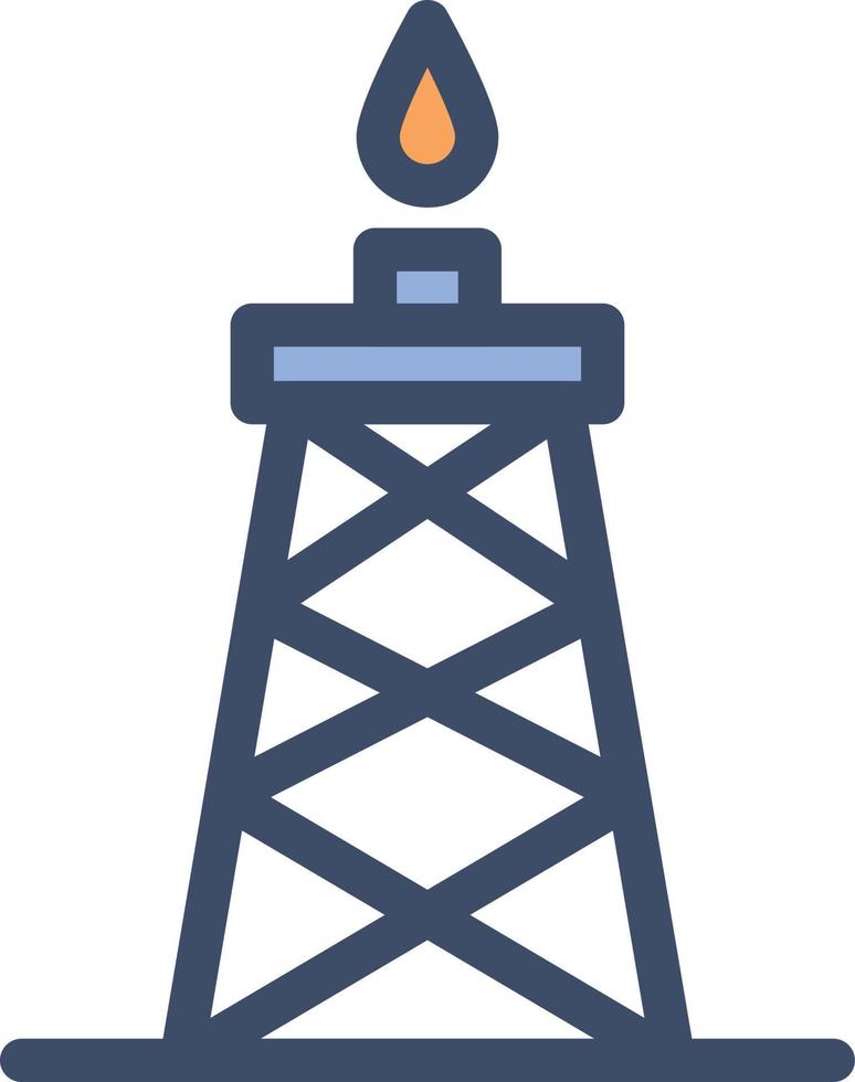 Ölturm-Vektorillustration auf einem Hintergrund. Premium-Qualitätssymbole. Vektorsymbole für Konzept und Grafikdesign. vektor