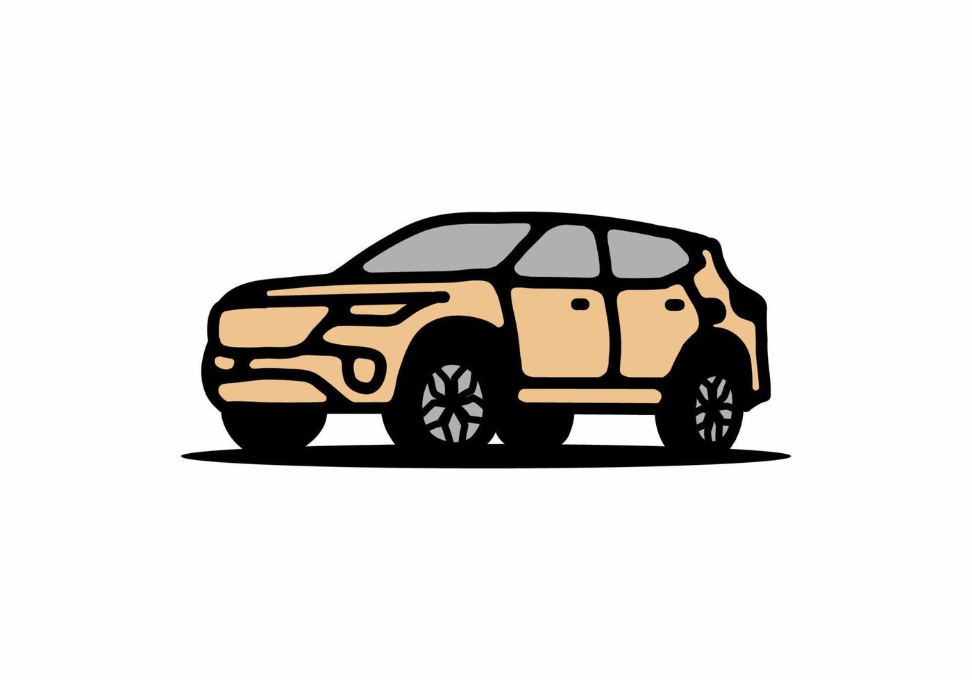 Linie Kunstillustration des Autos vektor