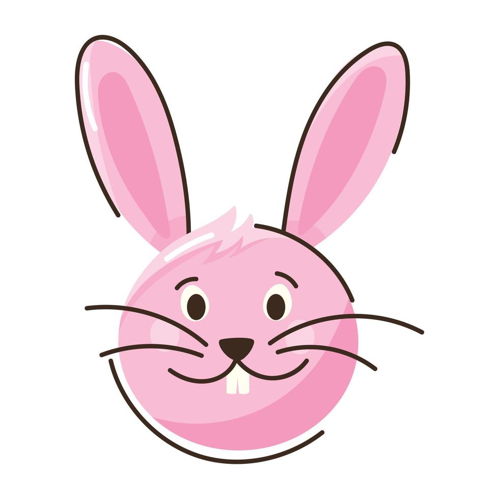 ein niedliches flaches Icon-Design von Bunny vektor