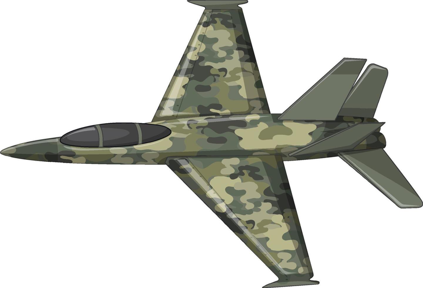 ett militärflygplan på vit bakgrund vektor