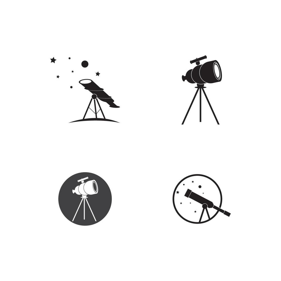 teleskop logotyp ikon vektor