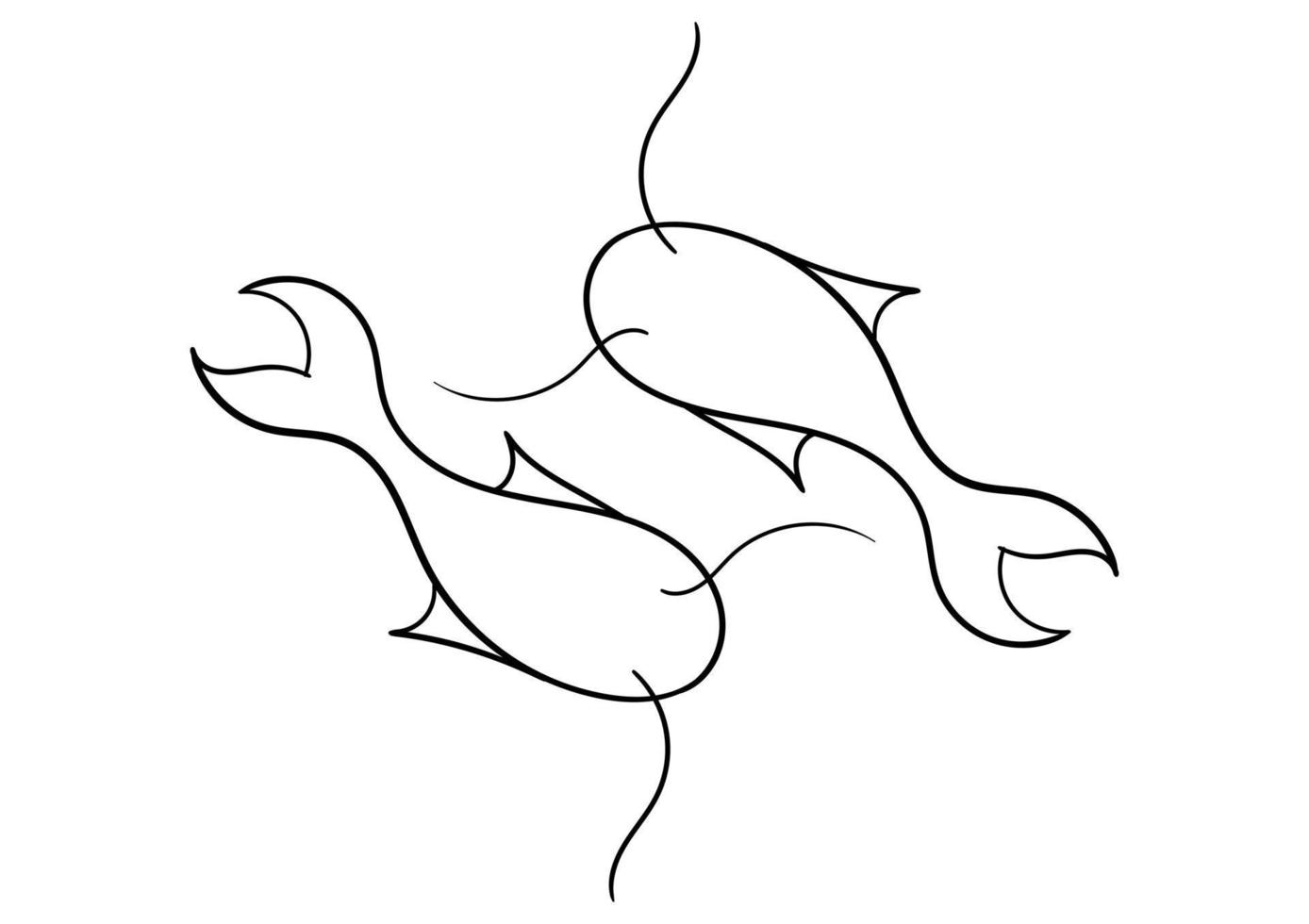 fisk handritad illustration vektor