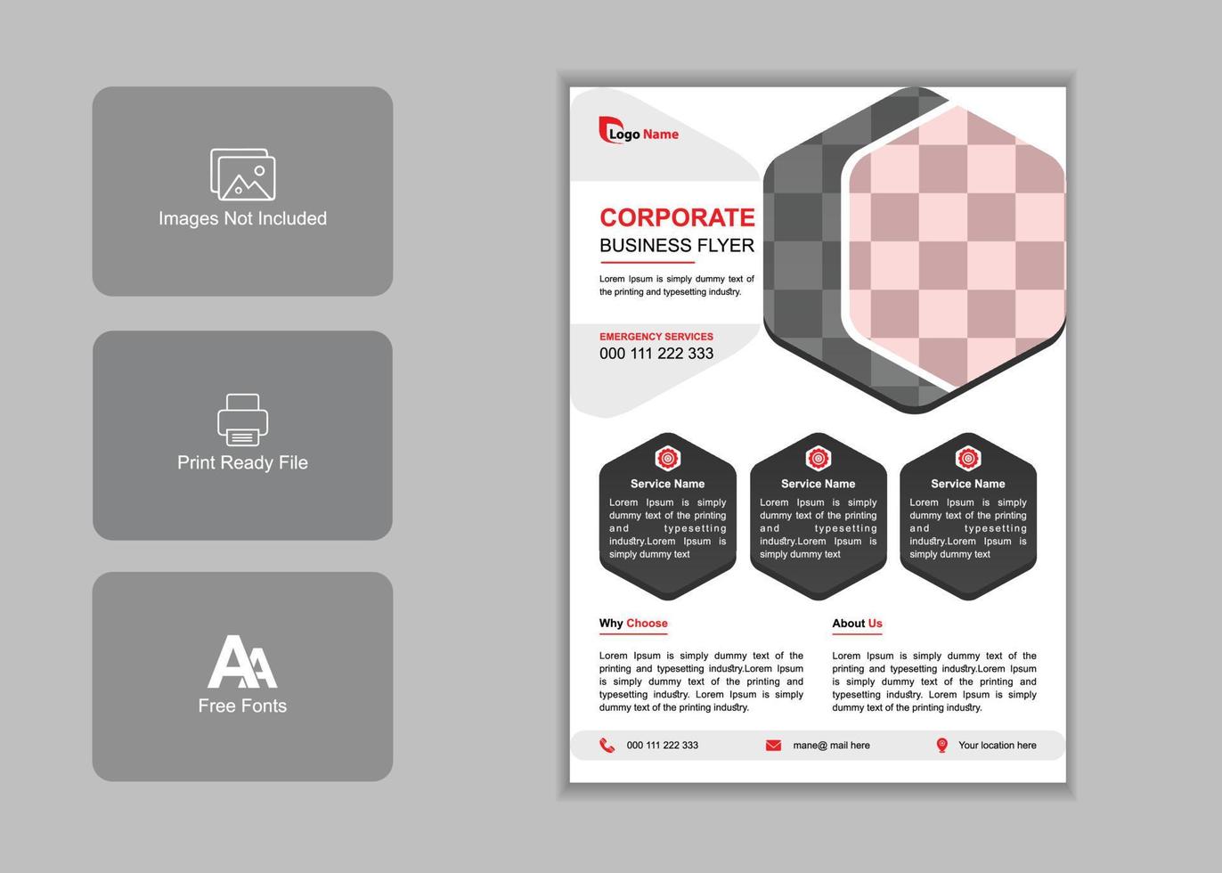 corporate business flyer affisch broschyr design multipurpose bakgrund medicinsk hälsa byrå flyer vektor