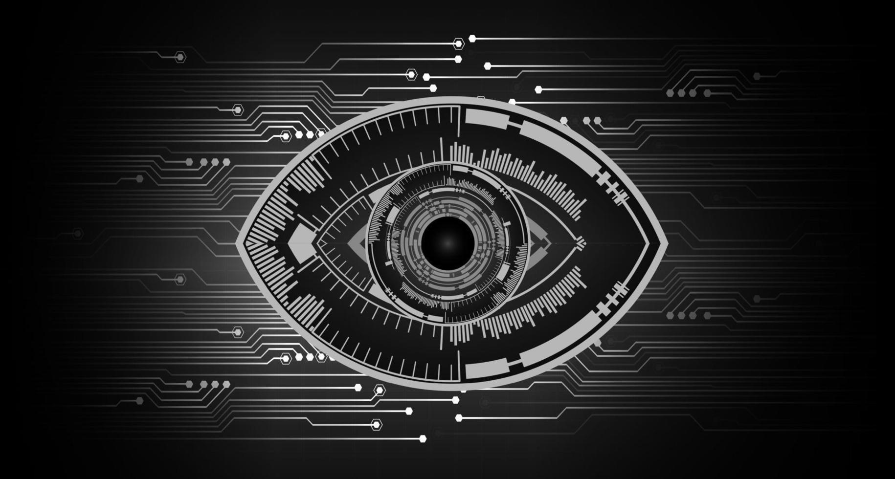 Hintergrund des zukünftigen Technologiekonzepts der Augen-Cyber-Schaltung vektor