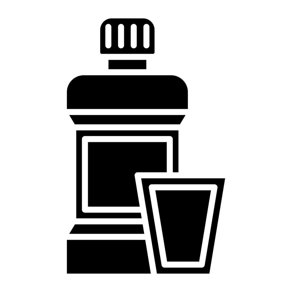 Mundwasser-Glyphe-Symbol vektor