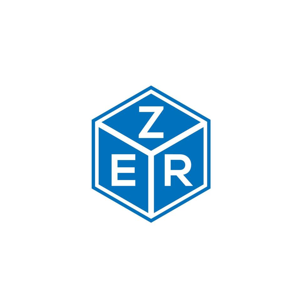 zer-Brief-Logo-Design auf weißem Hintergrund. zer kreatives Initialen-Buchstaben-Logo-Konzept. zer Briefgestaltung. vektor