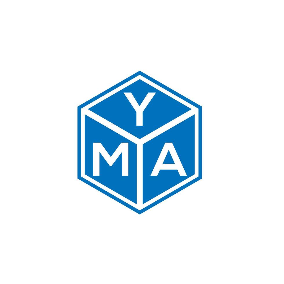 Yma-Brief-Logo-Design auf weißem Hintergrund. yma kreative Initialen schreiben Logo-Konzept. Yma-Buchstaben-Design. vektor