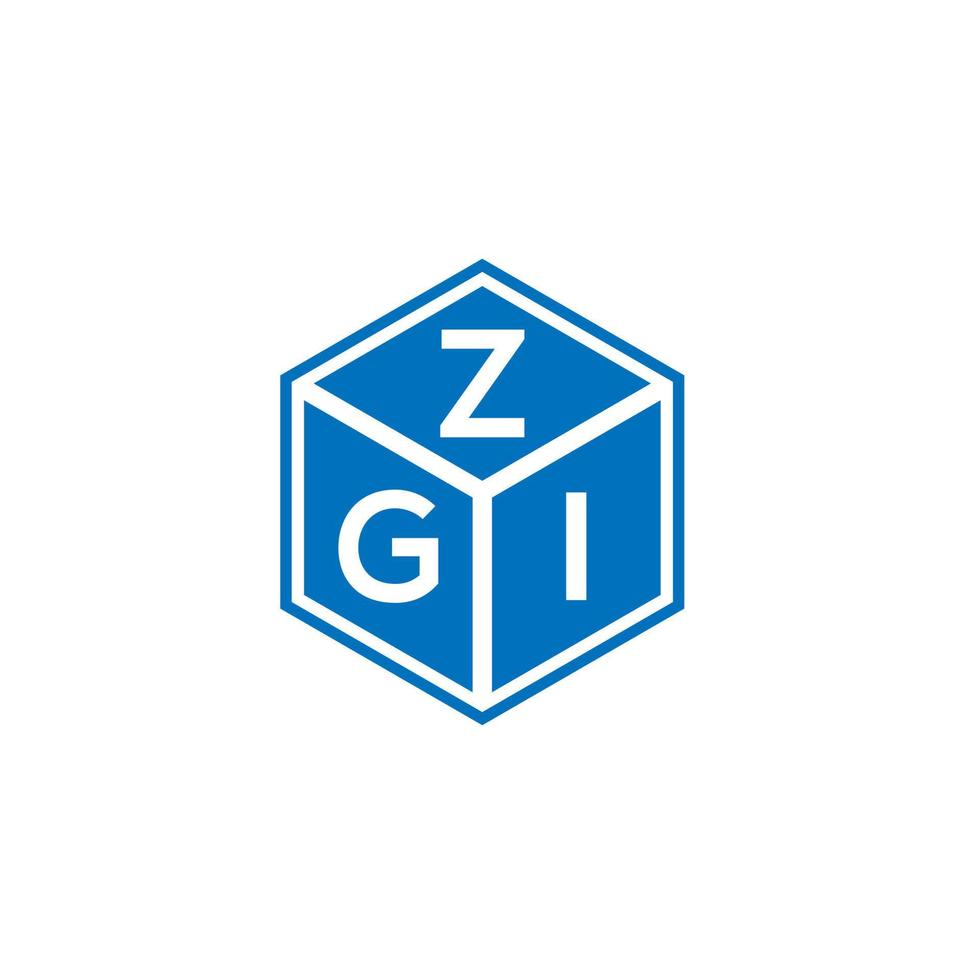 zgi-Buchstaben-Logo-Design auf weißem Hintergrund. zgi kreative Initialen schreiben Logo-Konzept. zgi Briefgestaltung. vektor