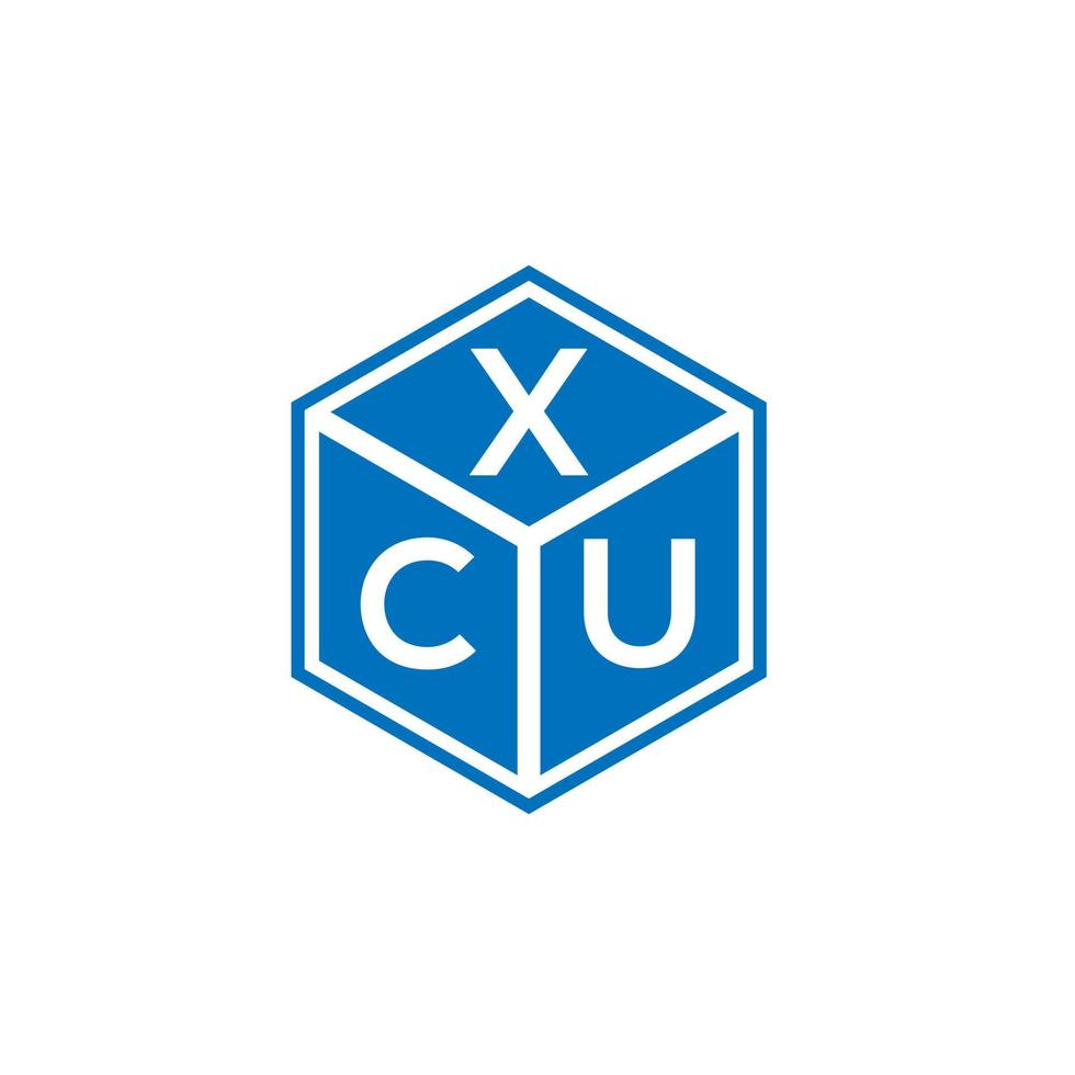 xcu brev logotyp design på vit bakgrund. xcu kreativa initialer brev logotyp koncept. xcu bokstavsdesign. vektor