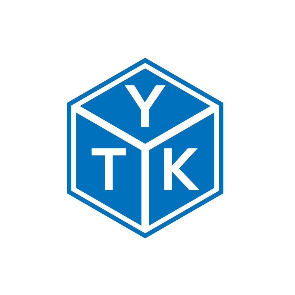 ytk-Buchstaben-Logo-Design auf weißem Hintergrund. ytk kreative Initialen schreiben Logo-Konzept. ytk-Briefgestaltung. vektor