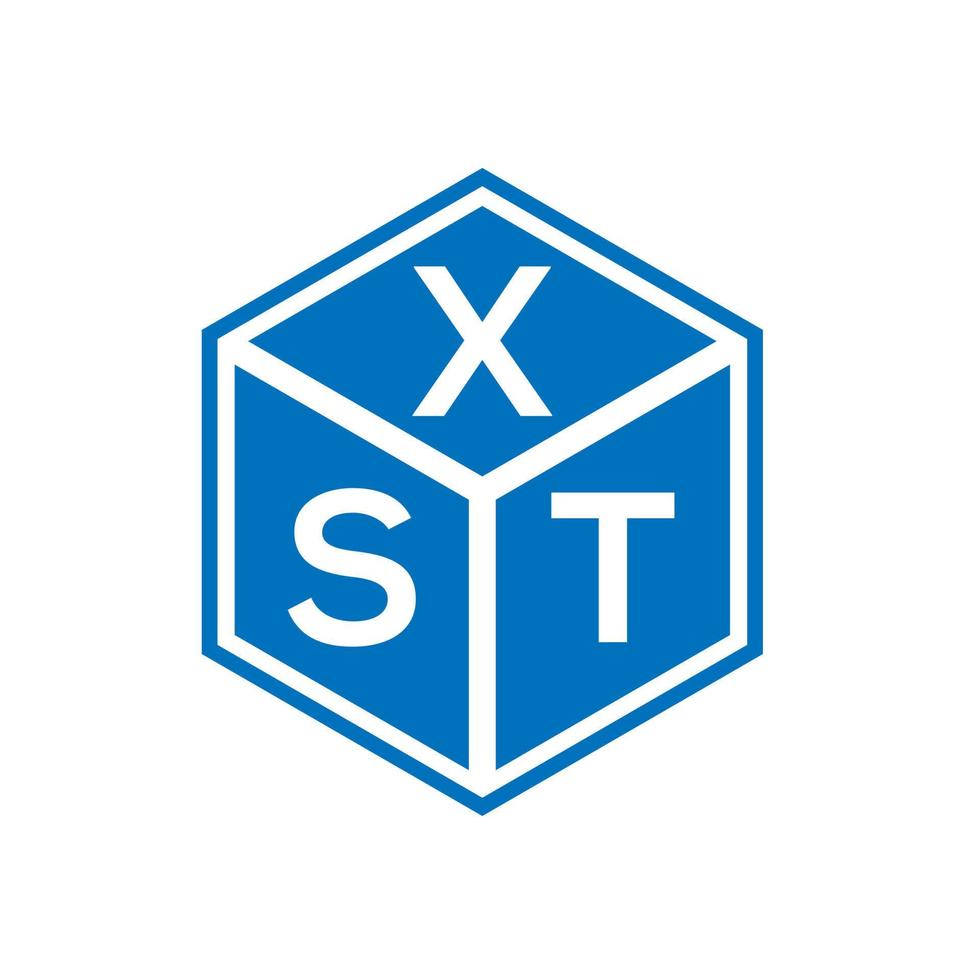 xst brev logotyp design på vit bakgrund. xst kreativa initialer bokstavslogotyp koncept. xst bokstavsdesign. vektor