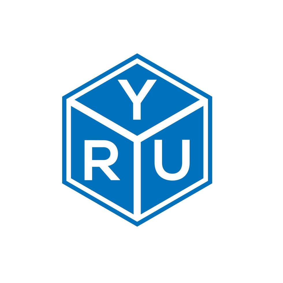 Yru-Brief-Logo-Design auf weißem Hintergrund. yru kreative Initialen schreiben Logo-Konzept. yru-Briefgestaltung. vektor