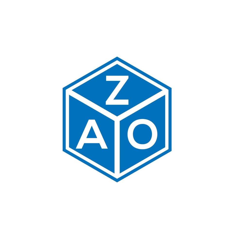 Zao-Brief-Logo-Design auf weißem Hintergrund. zao kreative Initialen schreiben Logo-Konzept. Zao-Buchstaben-Design. vektor