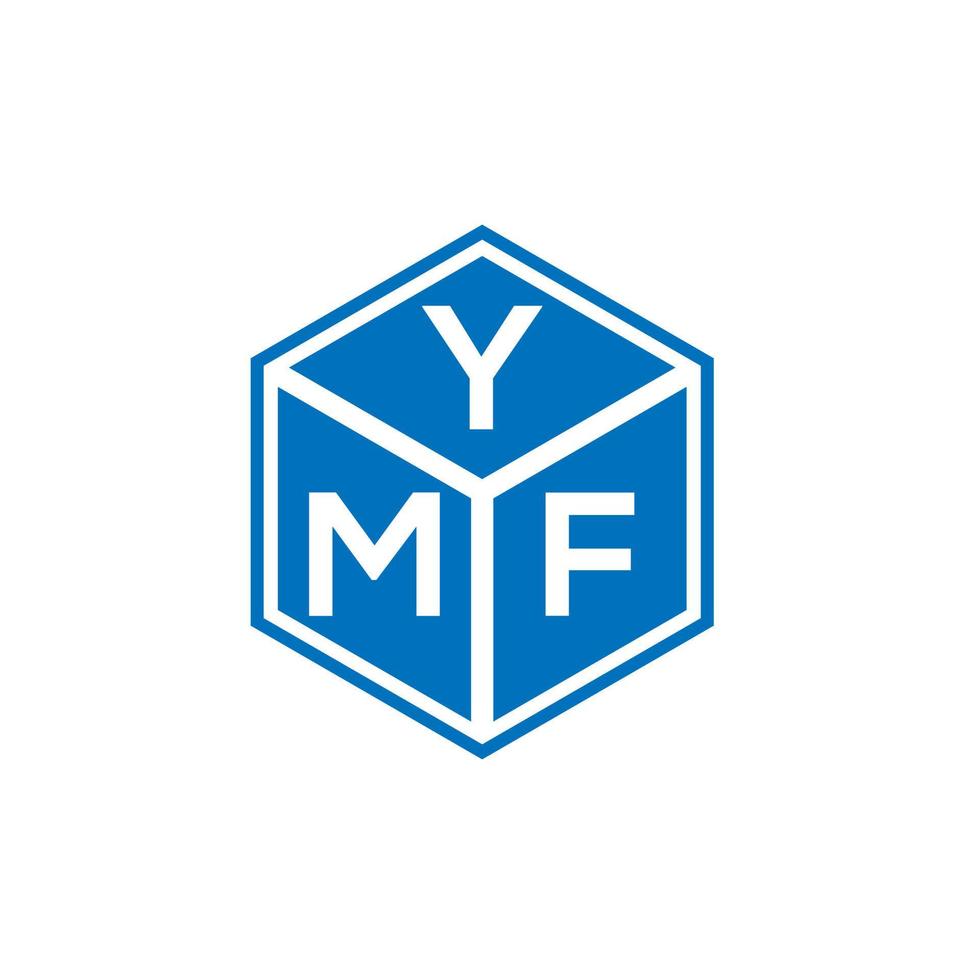 YMF-Brief-Logo-Design auf weißem Hintergrund. ymf kreative Initialen schreiben Logo-Konzept. YMF-Briefdesign. vektor