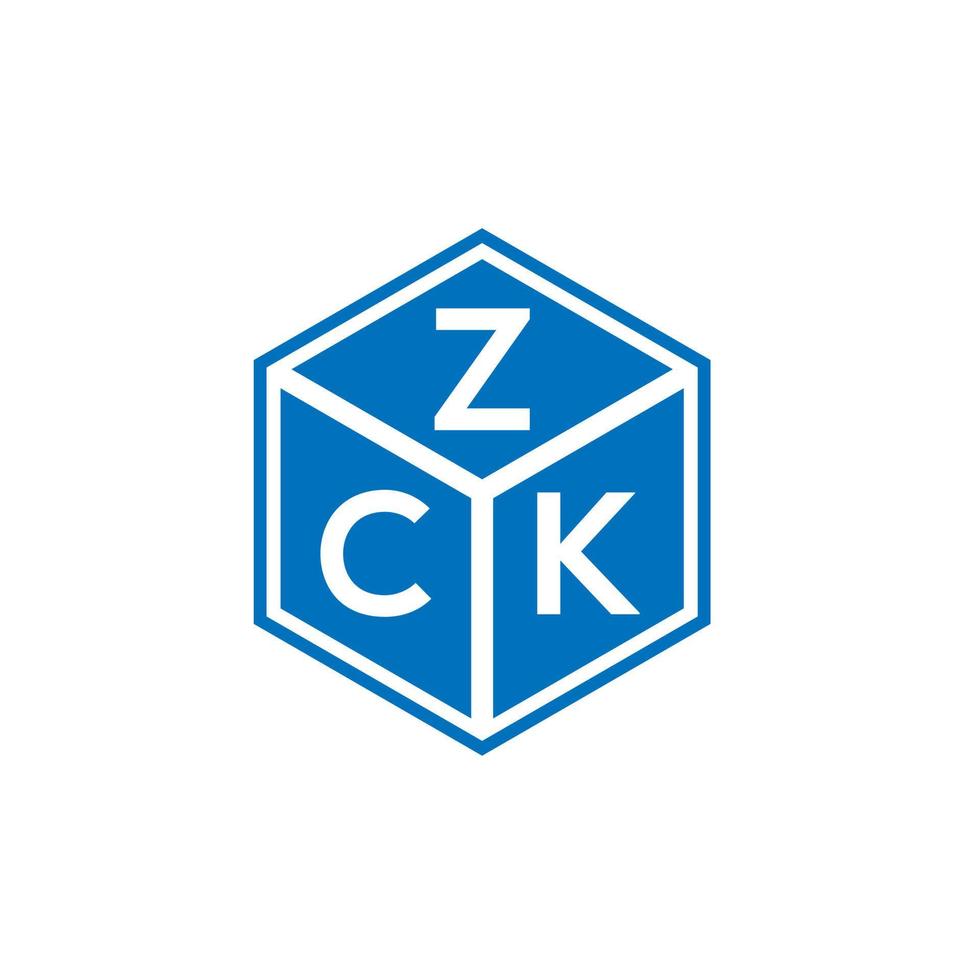 zck-Buchstaben-Logo-Design auf weißem Hintergrund. zck kreative Initialen schreiben Logo-Konzept. zck Briefgestaltung. vektor