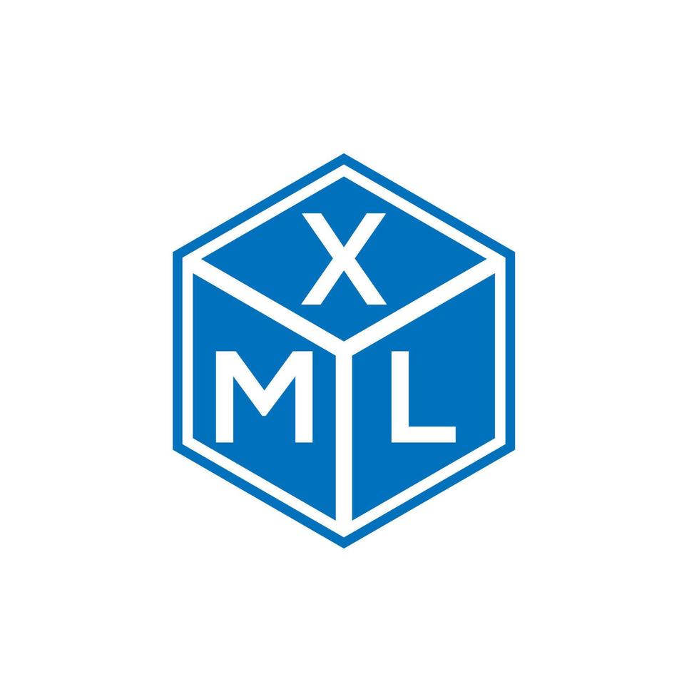 xml-Brief-Logo-Design auf weißem Hintergrund. xml kreative Initialen schreiben Logo-Konzept. xml-Briefgestaltung. vektor