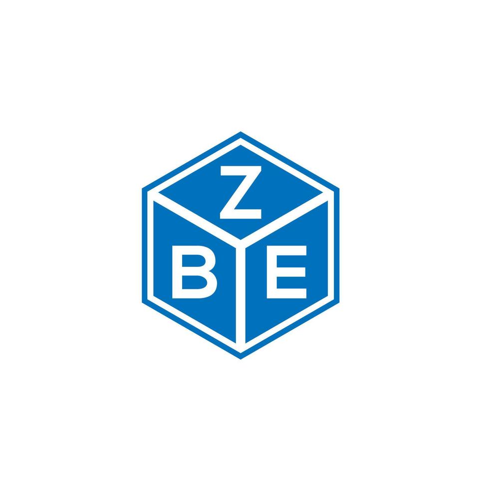 zbe-Brief-Logo-Design auf weißem Hintergrund. zbe kreatives Initialen-Brief-Logo-Konzept. zbe Briefgestaltung. vektor