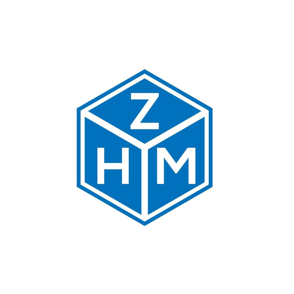 zhm-Brief-Logo-Design auf weißem Hintergrund. zhm kreatives Initialen-Buchstaben-Logo-Konzept. zhm Briefgestaltung. vektor