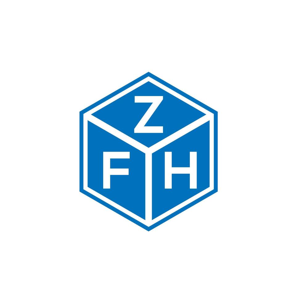 zfh-Brief-Logo-Design auf weißem Hintergrund. zfh kreative Initialen schreiben Logo-Konzept. zfh Briefgestaltung. vektor