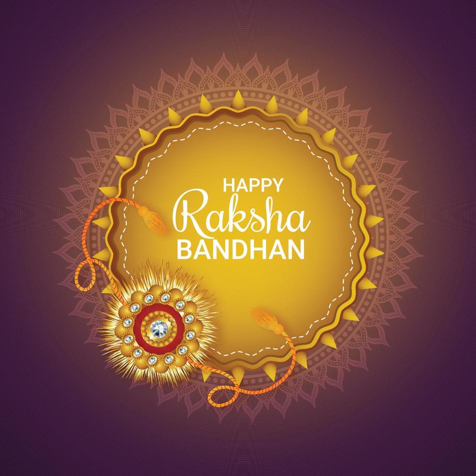 glücklicher raksha bandhan indischer traditioneller festivalhintergrund vektor