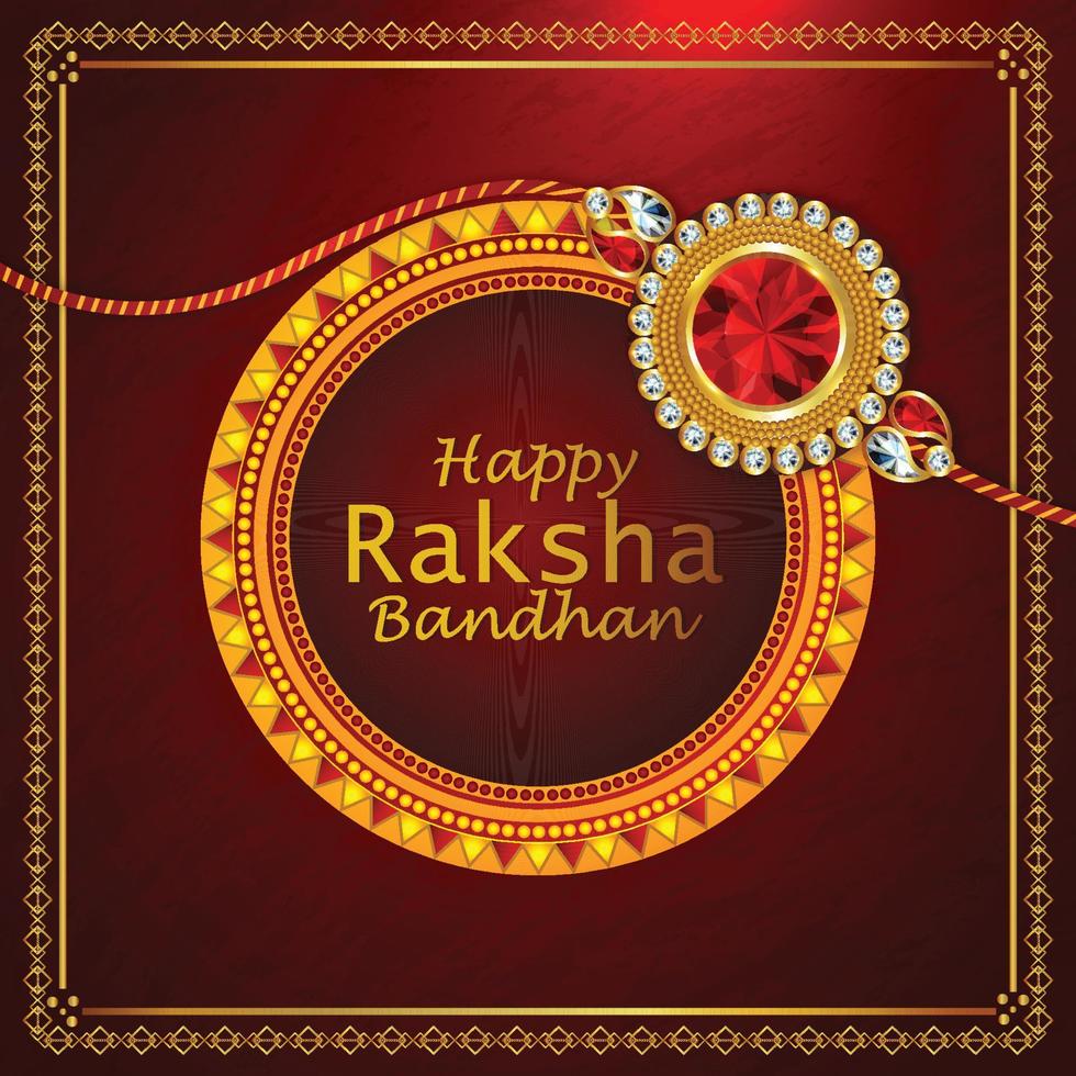 glad raksha bandhan indiska festival designkoncept vektor