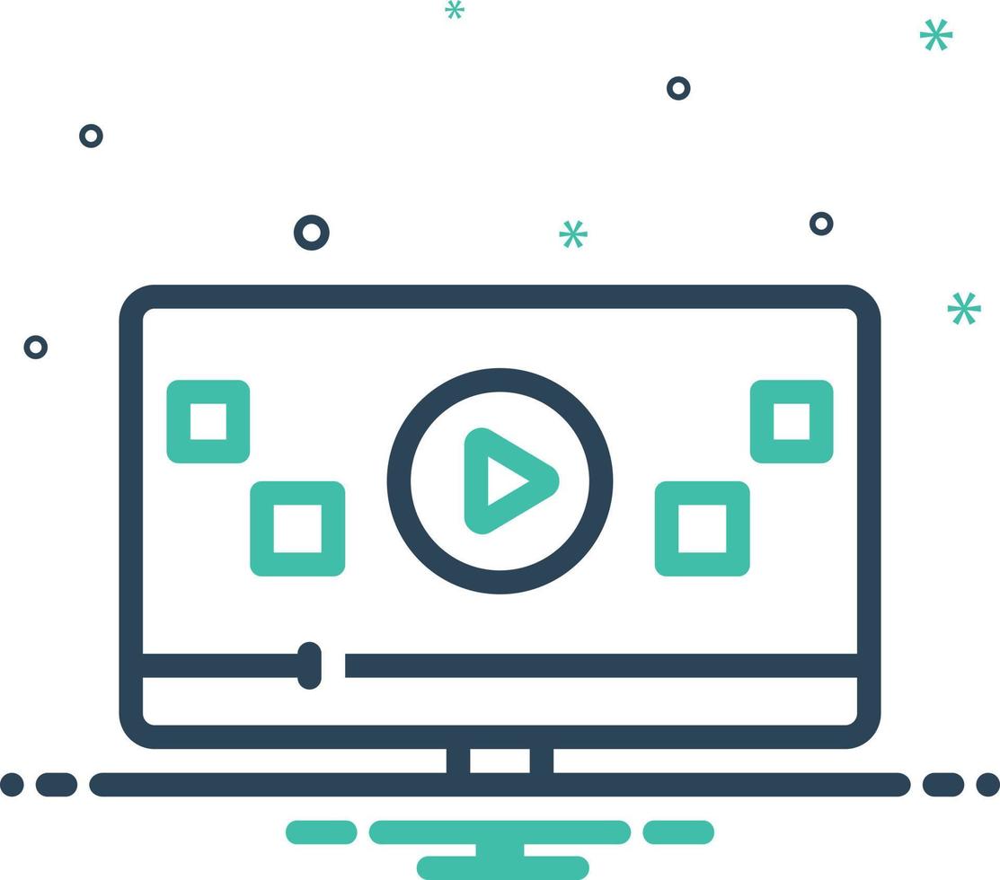 Mischsymbol für Werbevideos vektor