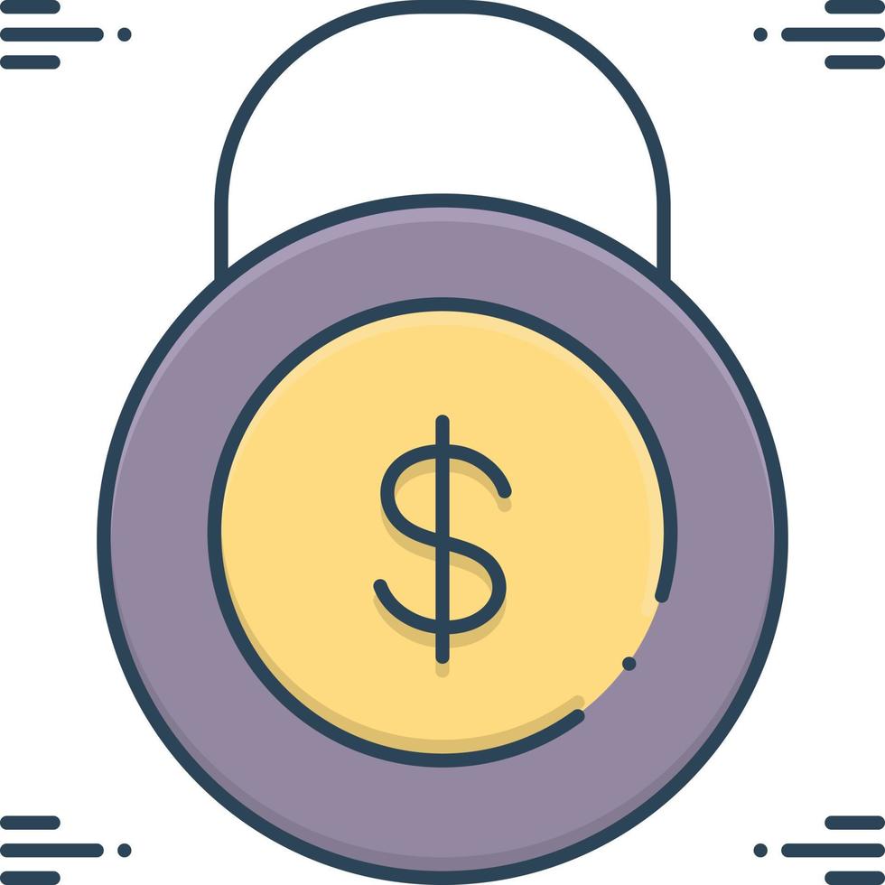färgglad ikon för betalningsskydd vektor