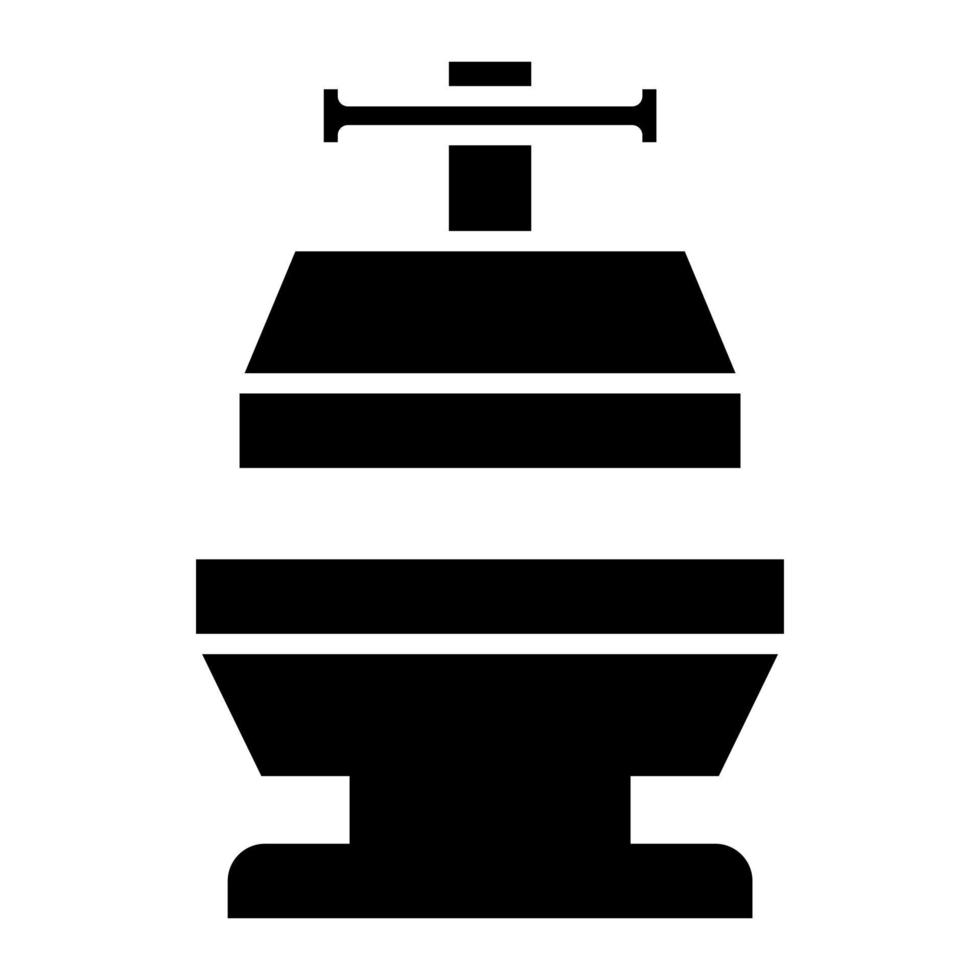 Druckmaschinen-Glyphen-Symbol vektor