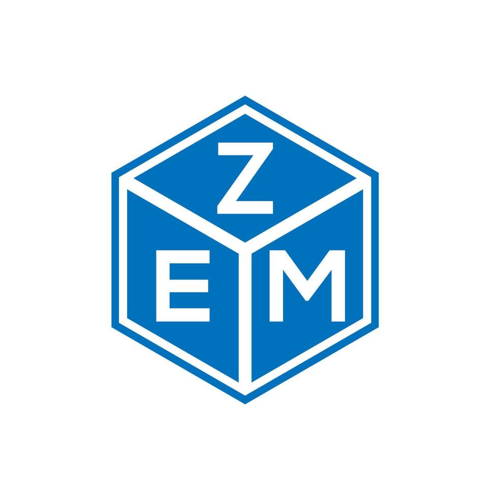 Zem brev logotyp design på vit bakgrund. zem kreativa initialer brev logotyp koncept. zem bokstav design. vektor