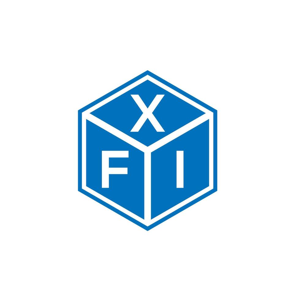 xfi brev logotyp design på vit bakgrund. xfi kreativa initialer bokstavslogotyp koncept. xfi bokstavsdesign. vektor