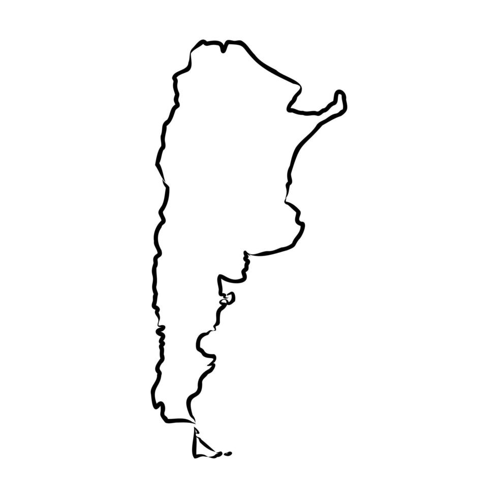 Argentina karta vektor skiss
