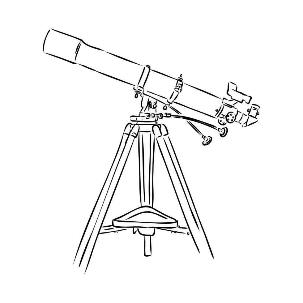 Teleskop-Vektorskizze vektor