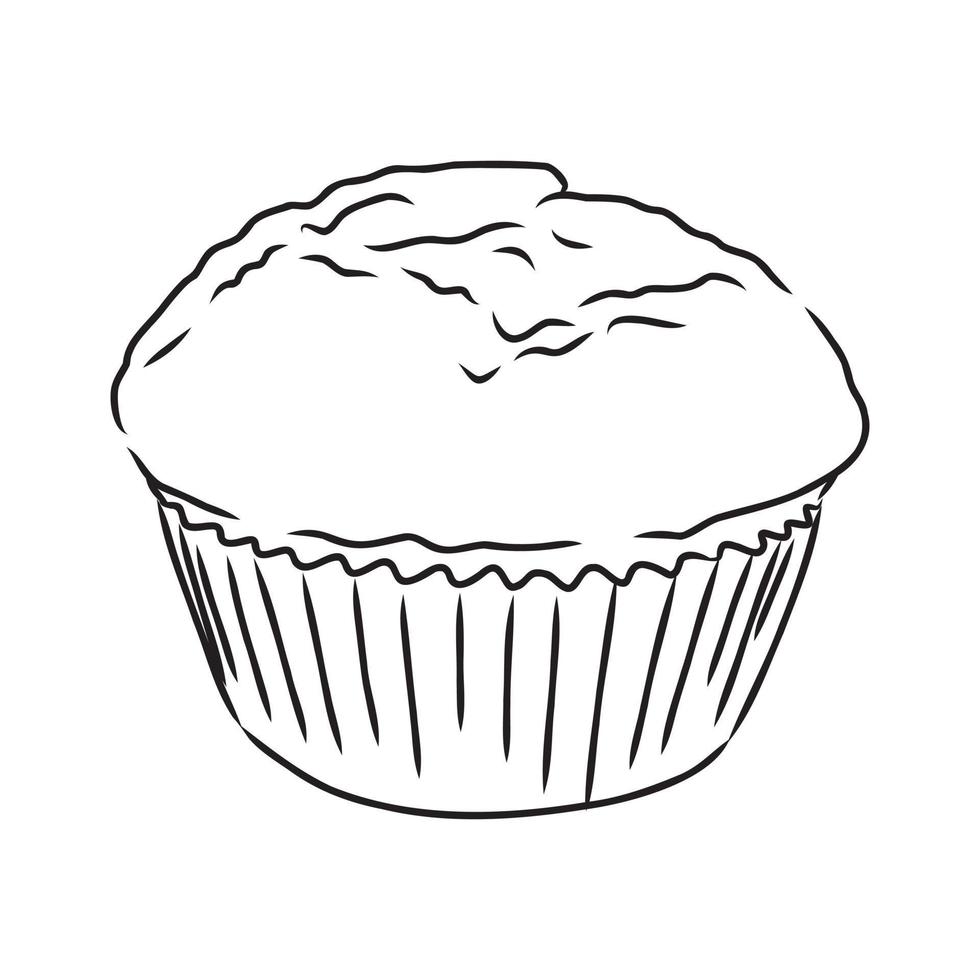 Cupcake-Vektorskizze vektor