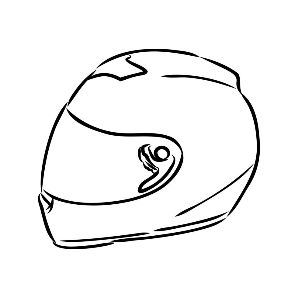 Motorradhelm-Vektorskizze vektor