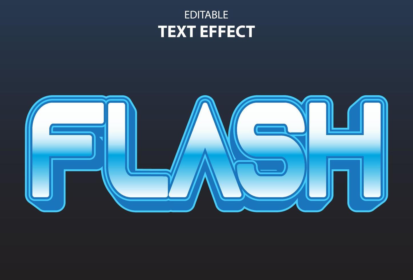 Flash-Texteffekt mit lila Farbe 3D-Stil für Vorlage. vektor