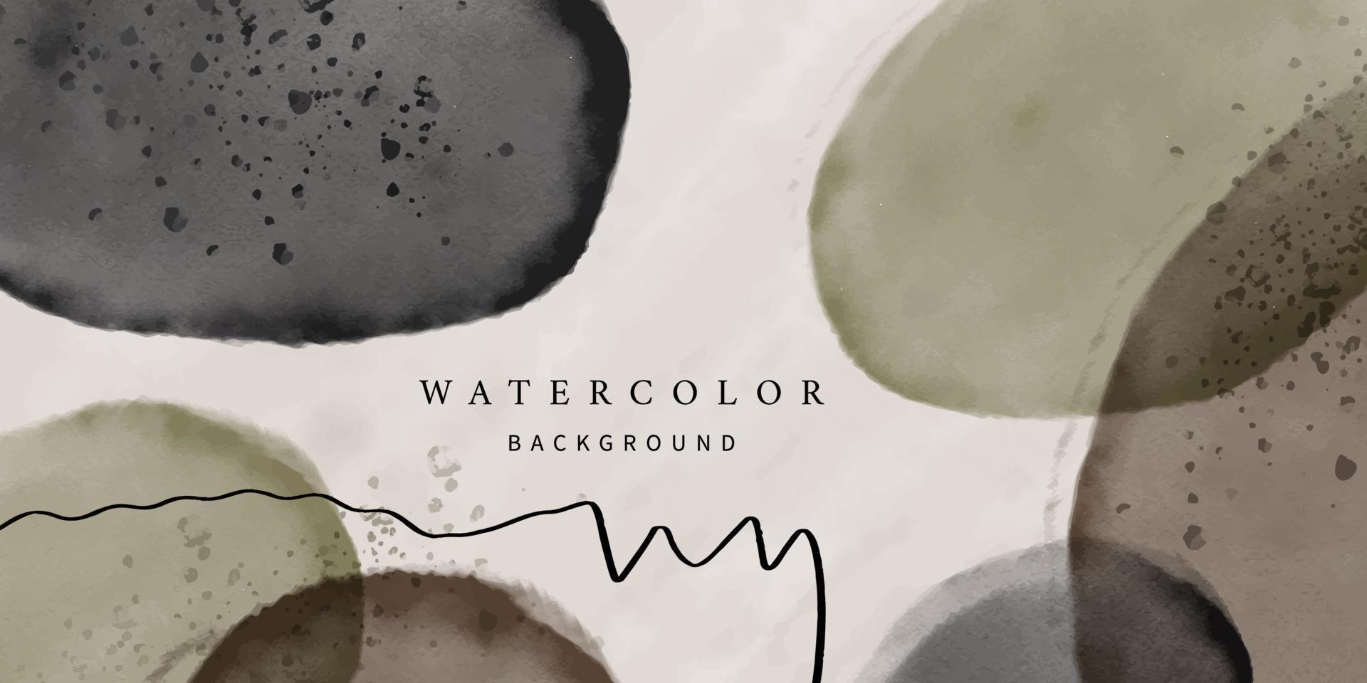 handgemalter hintergrundvektor der aquarellabstrakten kunst vektor