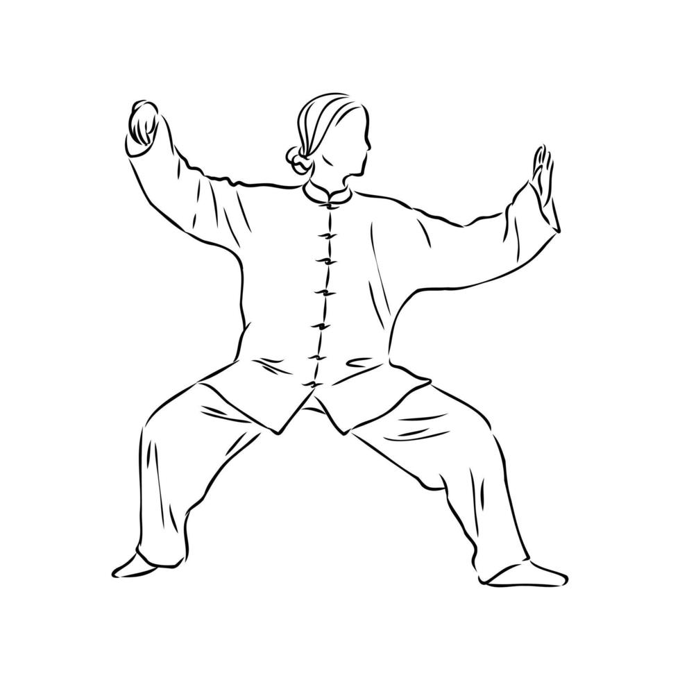 Qigong-Vektorskizze vektor