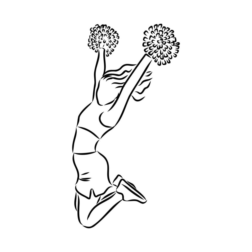 Cheerleading-Vektorskizze vektor